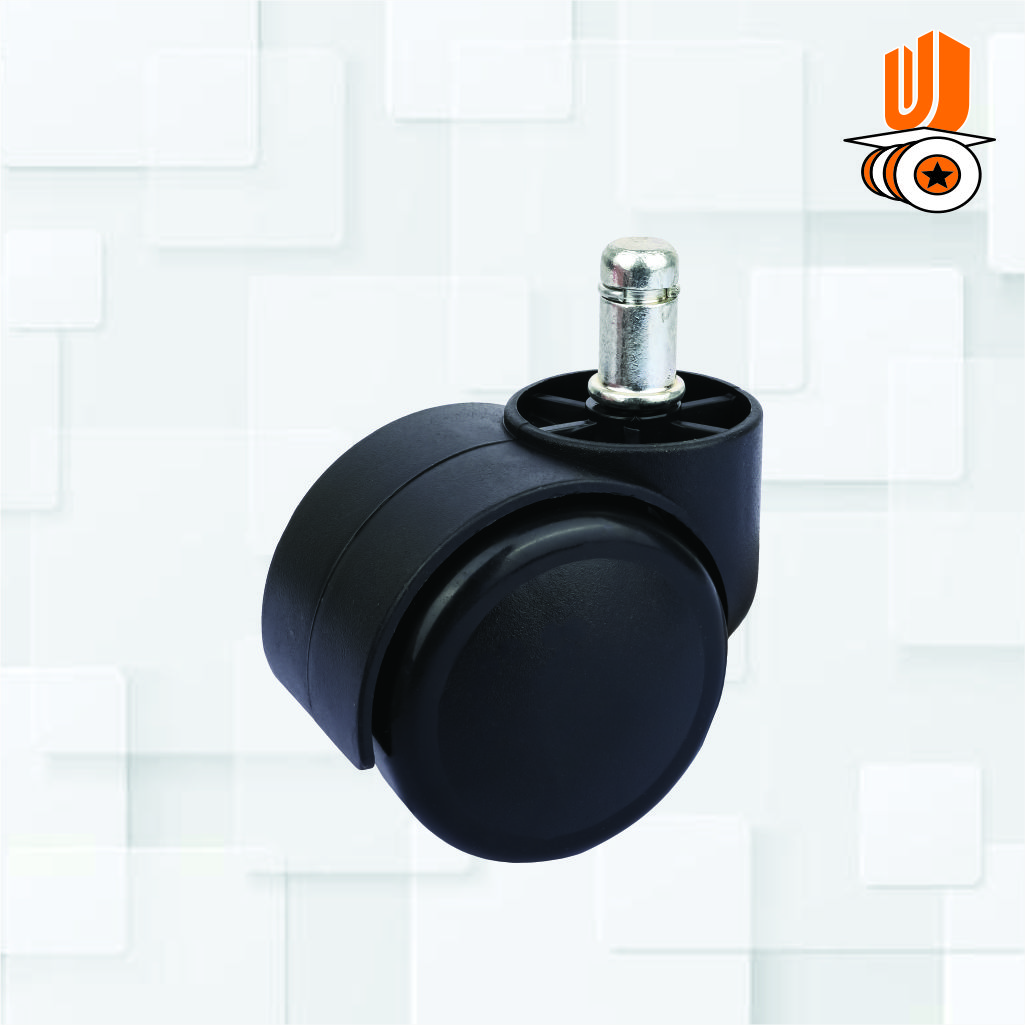 Twin Wheel Office Chair Caster Wheel 50mm Pin Type(pack Of 1 Set Of 5 Piece)