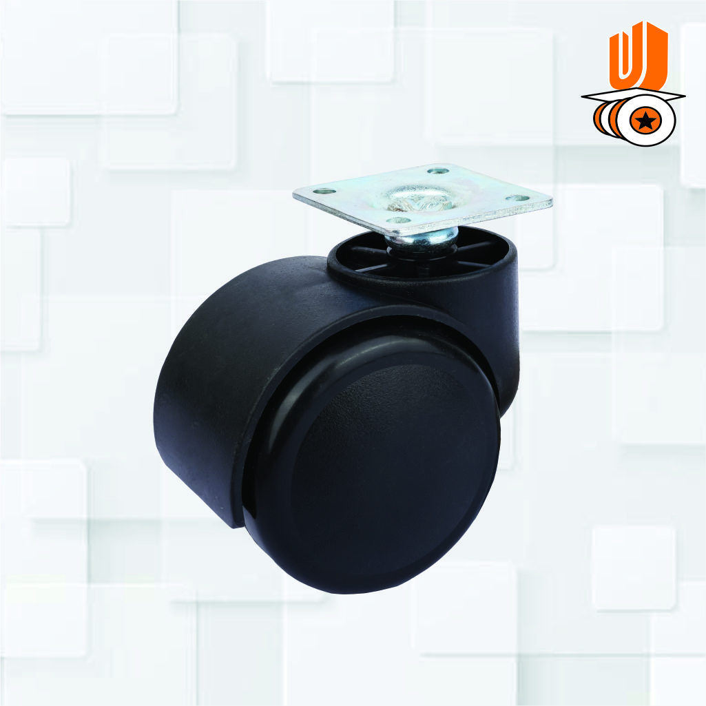 Twin Wheel Castor Plate Type 50mm(pack Of 1 Set Of 4 Piece)