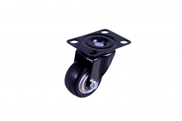 Single Wheel Black Pvc Pu Caster Wheel With Bearing Non Break(pack Of 1 Set Of 4 Piece)