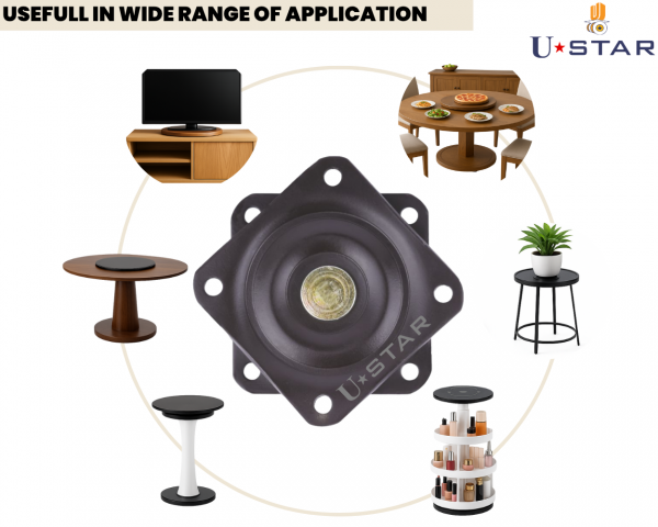 Turntable Rotating Bearing Swivel Plate 360 Degree Plate 100mmx100mm (pack Of 1 Piece)