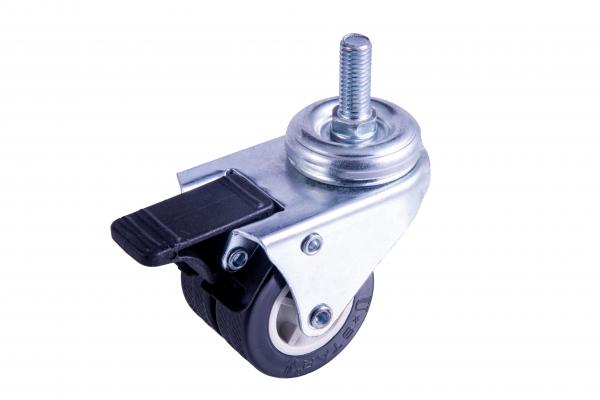 Double Wheel Puff Castor Heavy Duty  Pu M10 Thread (pack Of 1 Set Of 4 Piece)