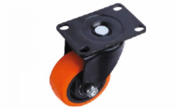 Heavy Duty Orange Pvc 75mm Caster Wheels Swivel Non Break(pack Of 1set Of 4 Piece)