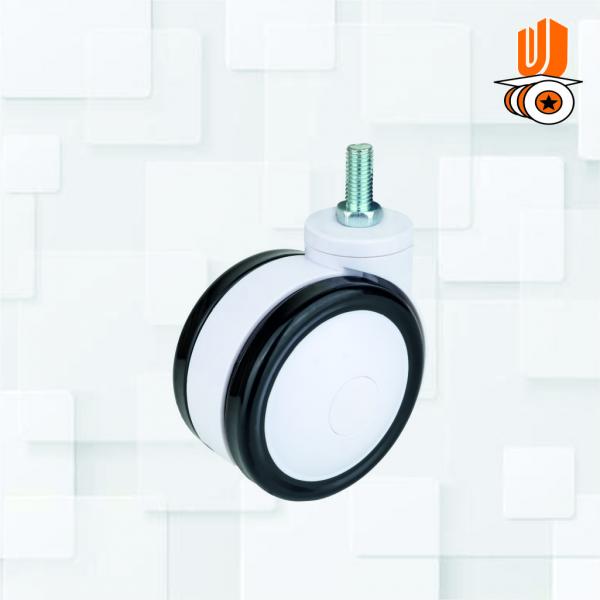 Twin Wheel 100mm Abs Pu Caster Wheels Non Break(pack Of 1 Set Of 4 Piece)