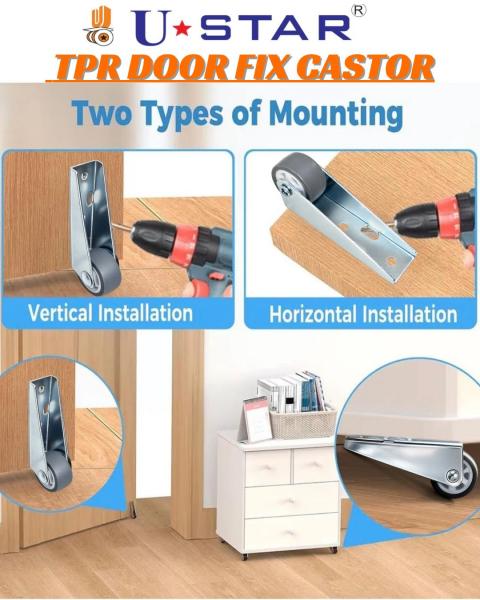 Fix Door Castor Pack Of Set Of 4 Piece