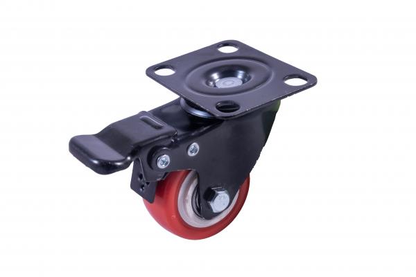 Single Wheel Pvc Pu Caster Wheel With Bearing Break(pack Of 1 Set Of 4 Piece)