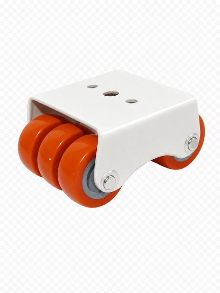 SIXER WHEEL CASTOR ORANGE FIX PACK OF 1 SET OF 4 PIECE