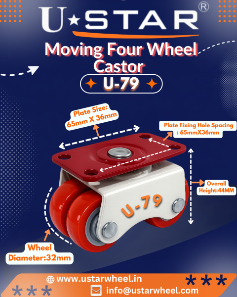 Revolving Four Wheel Castor Pack Of 1 Set Of 4 Piece