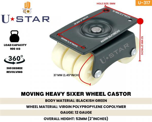 Moving  Heavy Sixer Wheel Castor