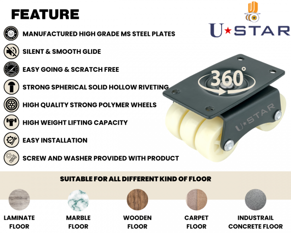 Moving  Heavy Sixer Wheel Castor