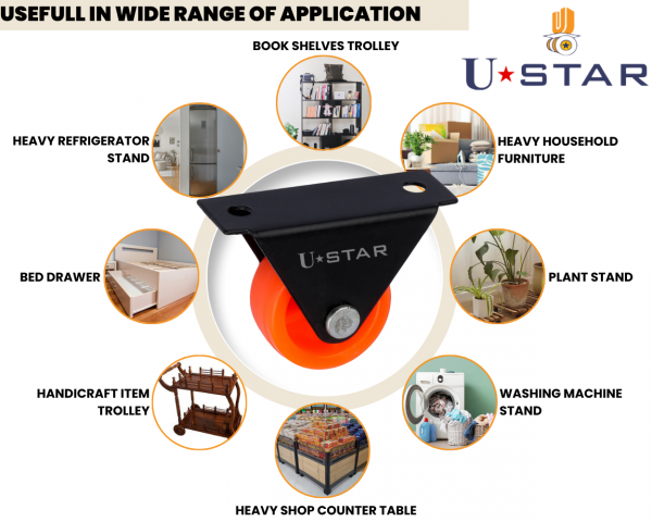 Fix Castor 30mm (pack Of 1set Of 4 Piece)