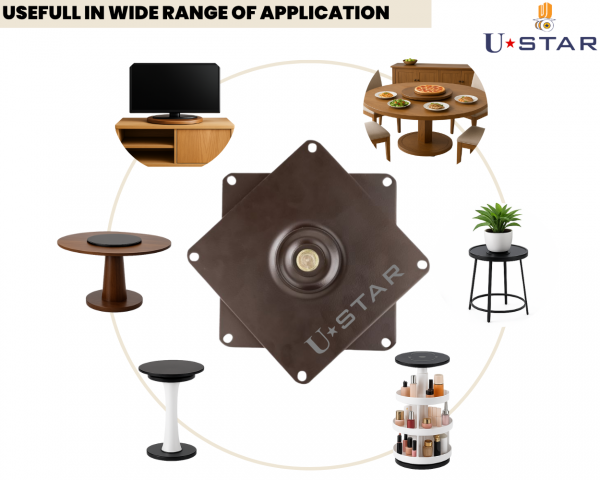 Turntable Rotating Bearing Swivel Plate 360 Degree Plate 150mmx150mm (pack Of 1 Piece)