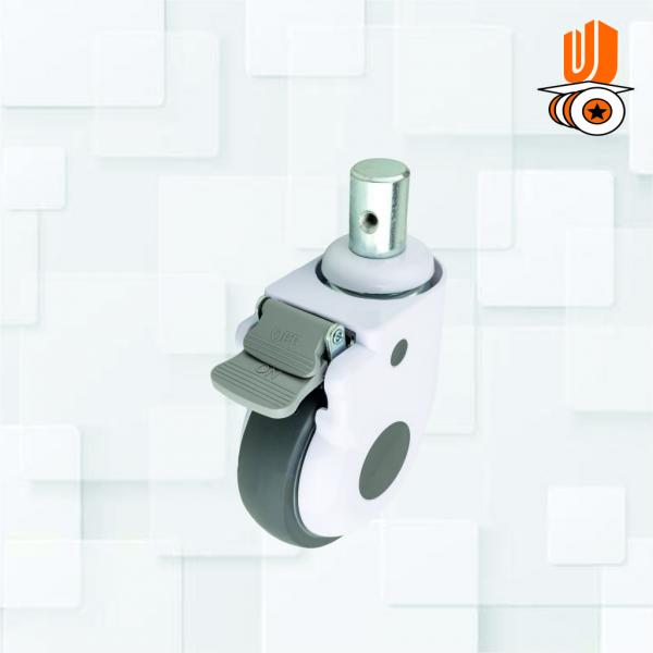 Heavy Duty 5 Inch 28mm Piller Tpr Caster Wheel With Break(pack Of 1 Set Of 4 Piece)